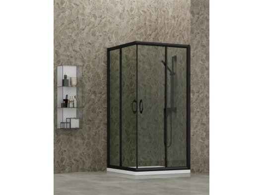 Duş Kabin 90*120*190 5mm Siyah Şeffaf
